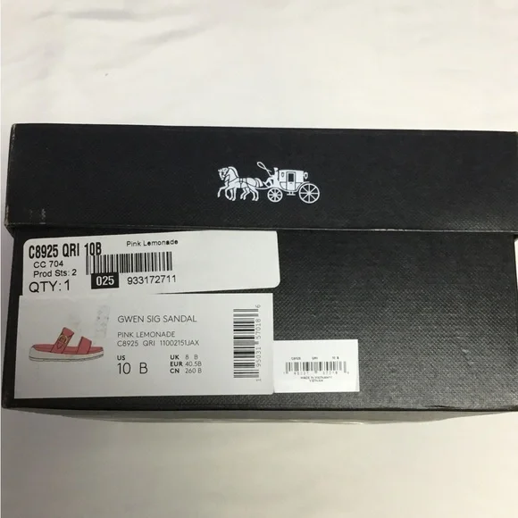 Coach Gwen Signature Sandal Color Pink/Lemonade. NIB - Picture 6 of 6